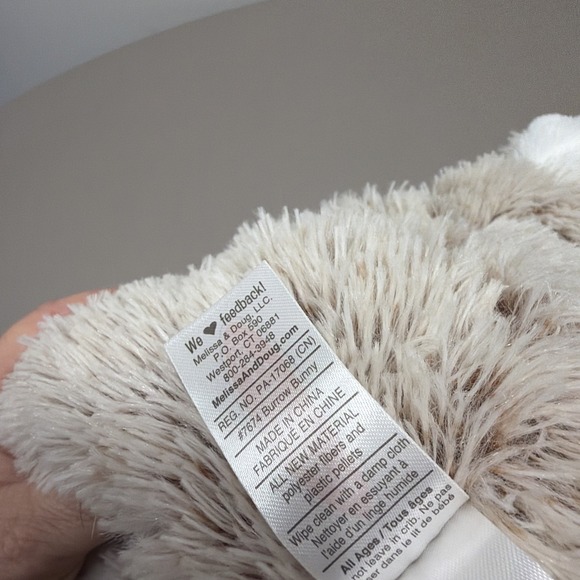 Melissa & Doug Burrow Bunny Rabbit Stuffed Animal 9" - Picture 6 of 8